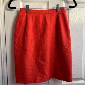 Coral Pencil Skirt